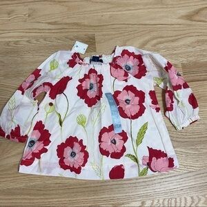 Gap Blossom Peony Tunic NWT 12-18 Pink White